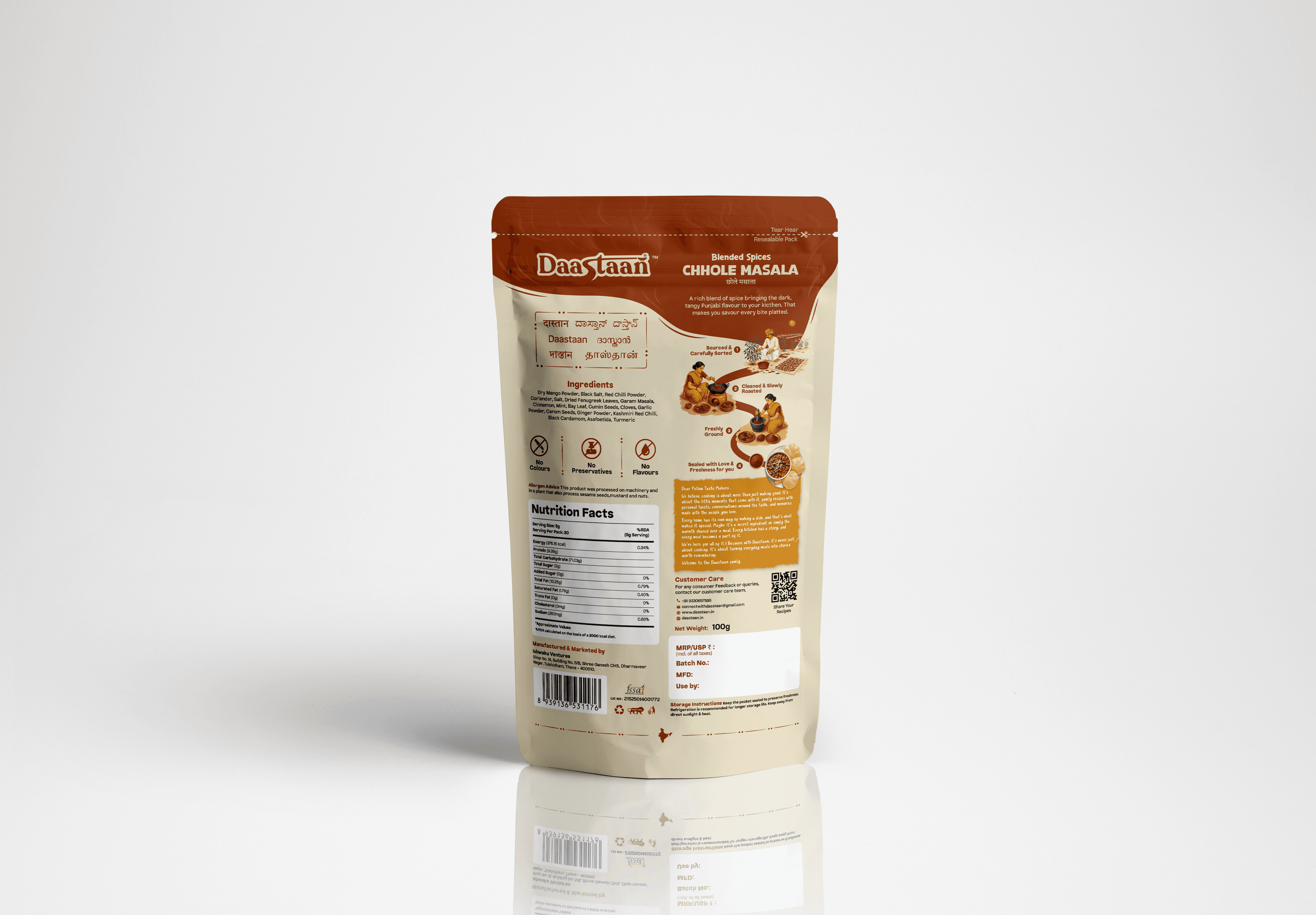 Chhole Masala — Back