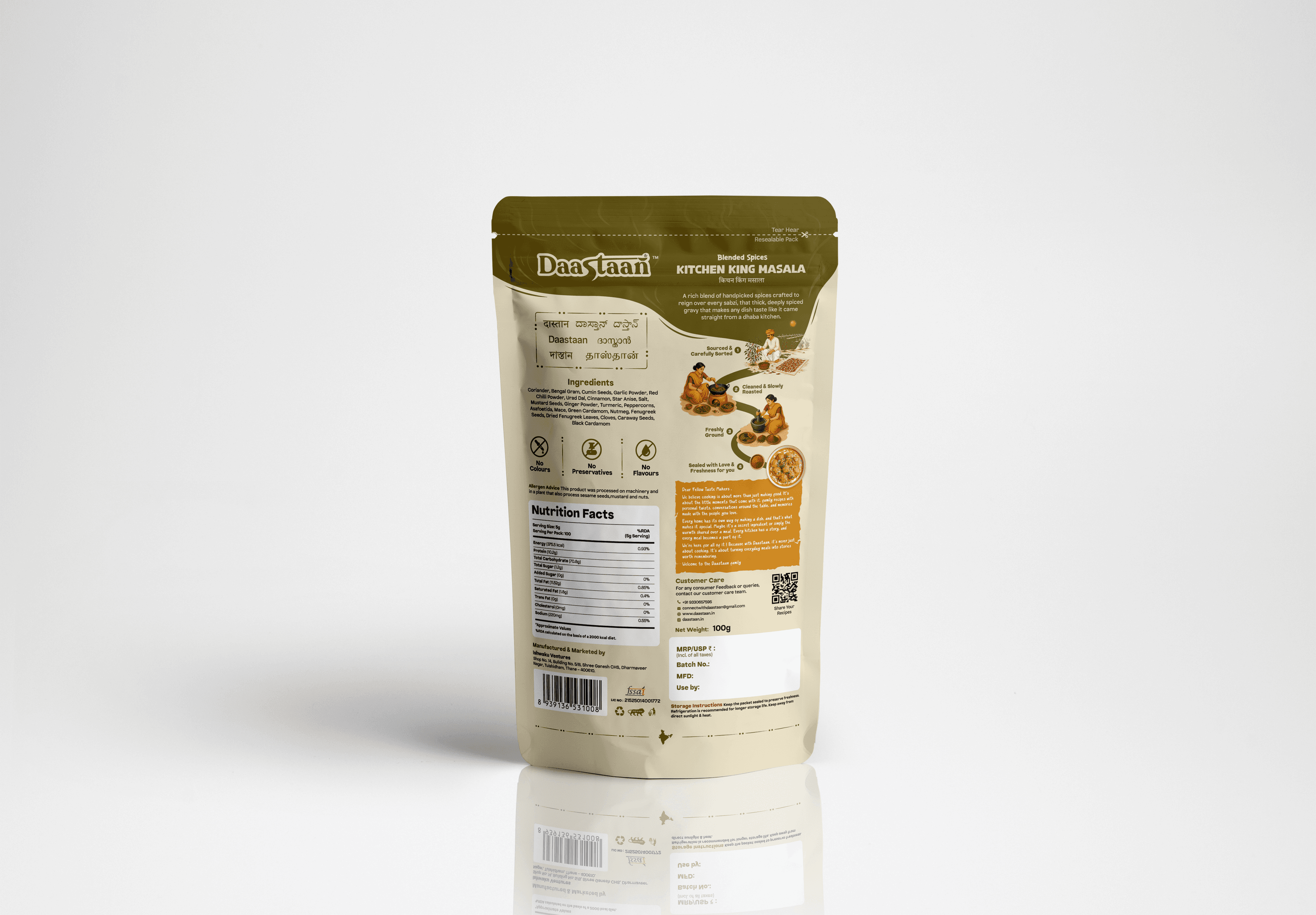 Kitchen King Masala — Back
